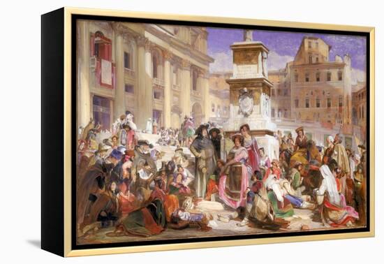 Easter Day at Rome-John Frederick Lewis-Framed Premier Image Canvas