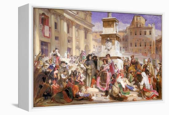 Easter Day at Rome-John Frederick Lewis-Framed Premier Image Canvas