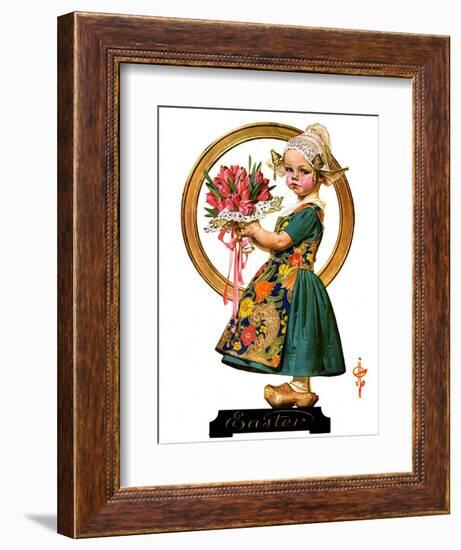 "Easter Dutch Girl,"April 3, 1926-Joseph Christian Leyendecker-Framed Giclee Print