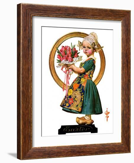 "Easter Dutch Girl,"April 3, 1926-Joseph Christian Leyendecker-Framed Giclee Print