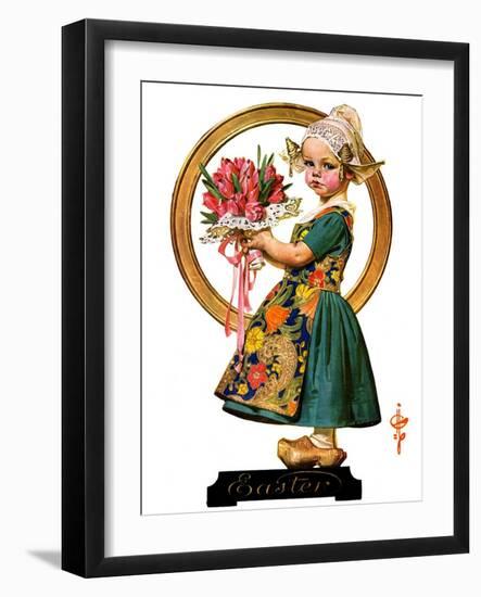 "Easter Dutch Girl,"April 3, 1926-Joseph Christian Leyendecker-Framed Giclee Print