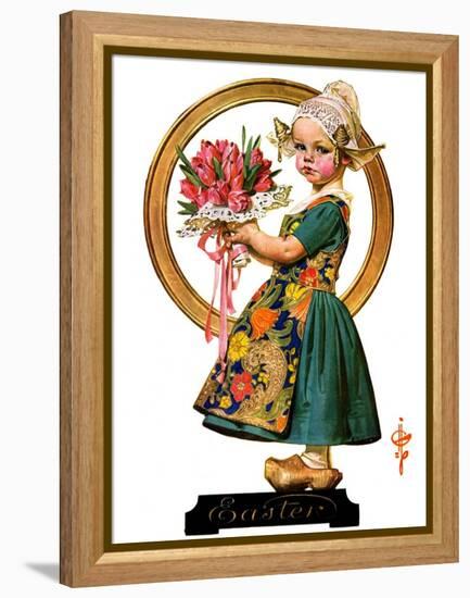 "Easter Dutch Girl,"April 3, 1926-Joseph Christian Leyendecker-Framed Premier Image Canvas