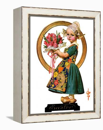 "Easter Dutch Girl,"April 3, 1926-Joseph Christian Leyendecker-Framed Premier Image Canvas