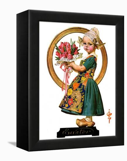 "Easter Dutch Girl,"April 3, 1926-Joseph Christian Leyendecker-Framed Premier Image Canvas