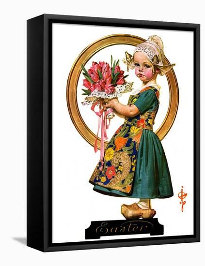 "Easter Dutch Girl,"April 3, 1926-Joseph Christian Leyendecker-Framed Premier Image Canvas