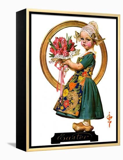 "Easter Dutch Girl,"April 3, 1926-Joseph Christian Leyendecker-Framed Premier Image Canvas