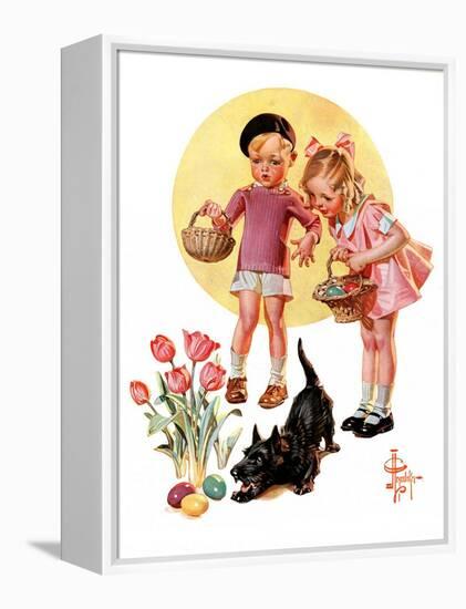 "Easter Egg Hunt,"April 15, 1933-Joseph Christian Leyendecker-Framed Premier Image Canvas