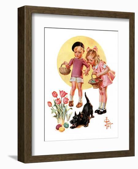 "Easter Egg Hunt,"April 15, 1933-Joseph Christian Leyendecker-Framed Giclee Print