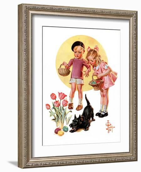 "Easter Egg Hunt,"April 15, 1933-Joseph Christian Leyendecker-Framed Giclee Print