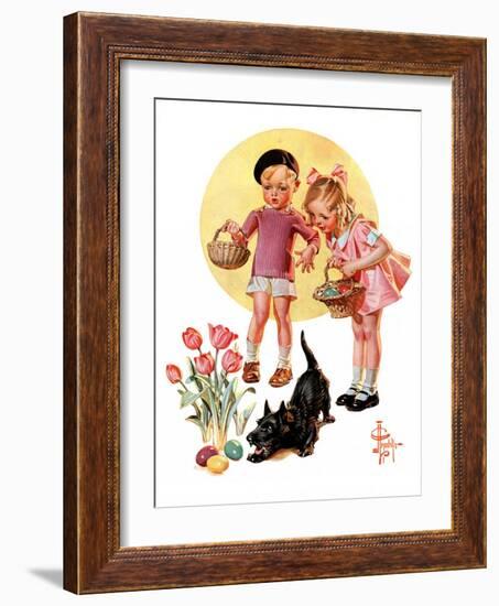 "Easter Egg Hunt,"April 15, 1933-Joseph Christian Leyendecker-Framed Giclee Print