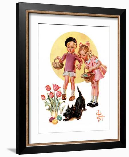 "Easter Egg Hunt,"April 15, 1933-Joseph Christian Leyendecker-Framed Giclee Print