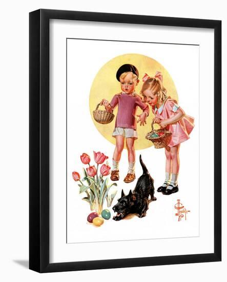 "Easter Egg Hunt,"April 15, 1933-Joseph Christian Leyendecker-Framed Giclee Print