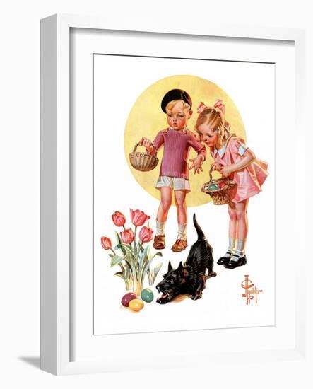 "Easter Egg Hunt,"April 15, 1933-Joseph Christian Leyendecker-Framed Giclee Print