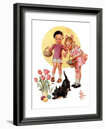 "Easter Egg Hunt,"April 15, 1933-Joseph Christian Leyendecker-Framed Giclee Print