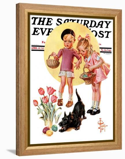 "Easter Egg Hunt," Saturday Evening Post Cover, April 15, 1933-Joseph Christian Leyendecker-Framed Premier Image Canvas