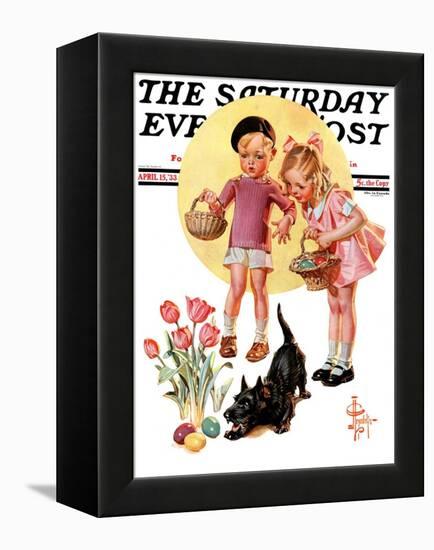 "Easter Egg Hunt," Saturday Evening Post Cover, April 15, 1933-Joseph Christian Leyendecker-Framed Premier Image Canvas