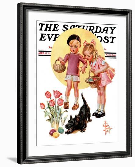 "Easter Egg Hunt," Saturday Evening Post Cover, April 15, 1933-Joseph Christian Leyendecker-Framed Giclee Print