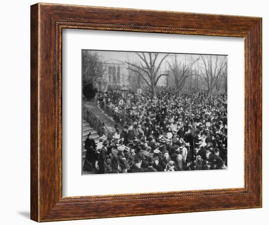 Easter Egg Rolling, the White House, Washington DC, USA, 1908-null-Framed Premium Giclee Print