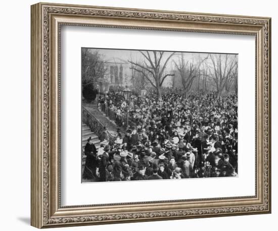 Easter Egg Rolling, the White House, Washington DC, USA, 1908-null-Framed Giclee Print