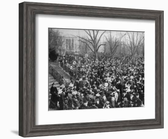 Easter Egg Rolling, the White House, Washington DC, USA, 1908-null-Framed Giclee Print