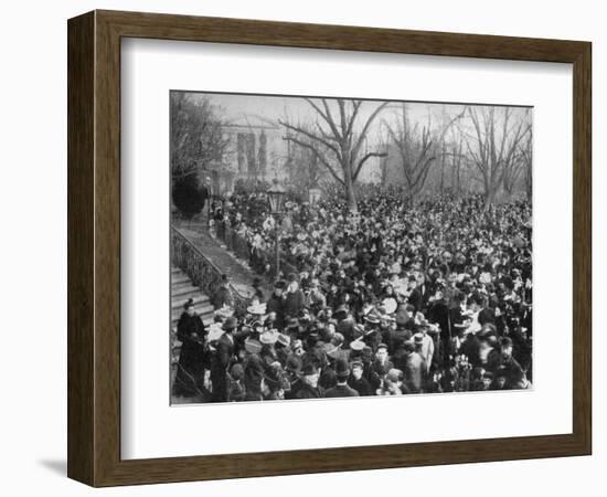 Easter Egg Rolling, the White House, Washington DC, USA, 1908-null-Framed Giclee Print