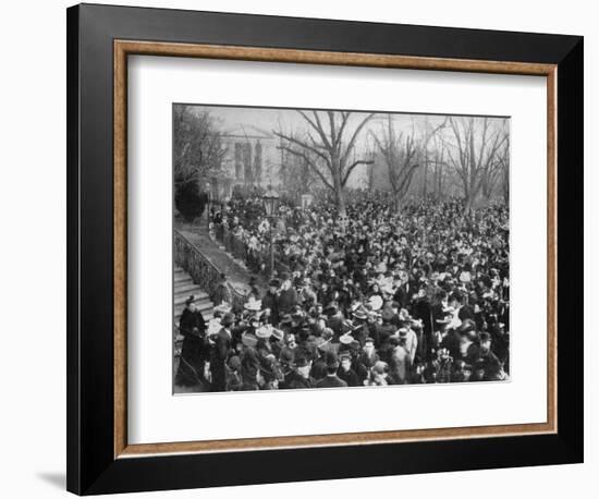 Easter Egg Rolling, the White House, Washington DC, USA, 1908-null-Framed Giclee Print