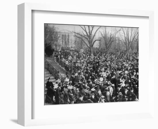 Easter Egg Rolling, the White House, Washington DC, USA, 1908-null-Framed Giclee Print