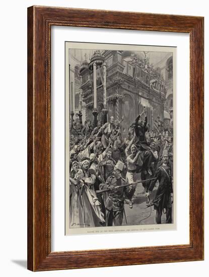 Easter Eve at the Holy Sepulchre, the Arrival of the Sacred Fire-Frederic De Haenen-Framed Giclee Print