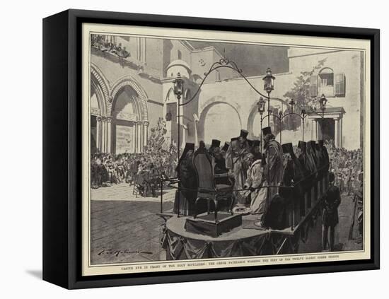 Easter Eve in Front of the Holy Sepulchre-Frederic De Haenen-Framed Premier Image Canvas