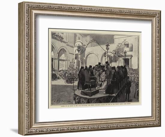 Easter Eve in Front of the Holy Sepulchre-Frederic De Haenen-Framed Giclee Print