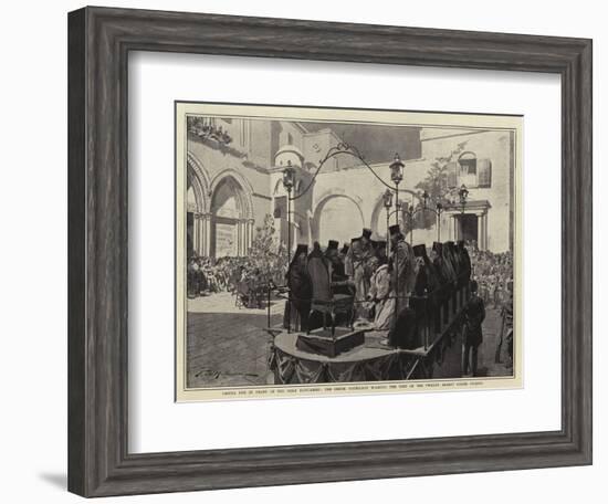 Easter Eve in Front of the Holy Sepulchre-Frederic De Haenen-Framed Giclee Print