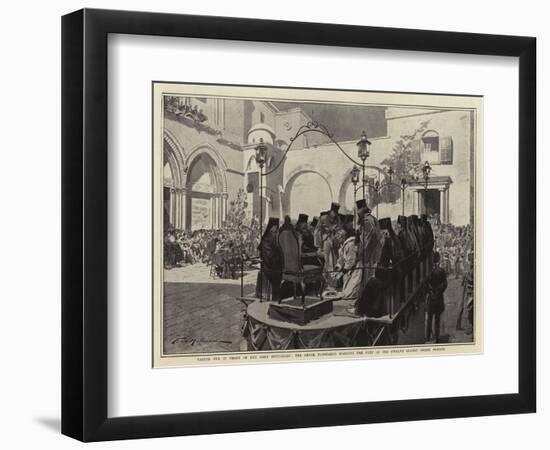 Easter Eve in Front of the Holy Sepulchre-Frederic De Haenen-Framed Giclee Print