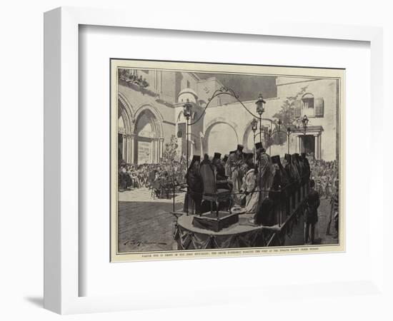 Easter Eve in Front of the Holy Sepulchre-Frederic De Haenen-Framed Giclee Print