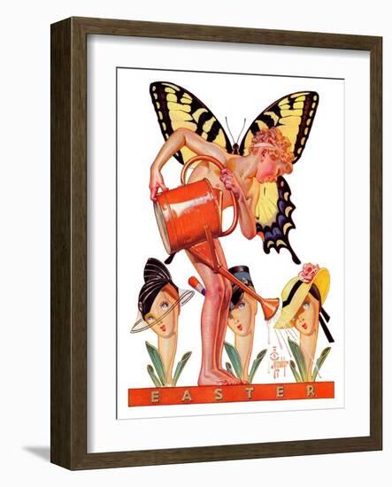 "Easter Fairy,"March 27, 1937-Joseph Christian Leyendecker-Framed Giclee Print