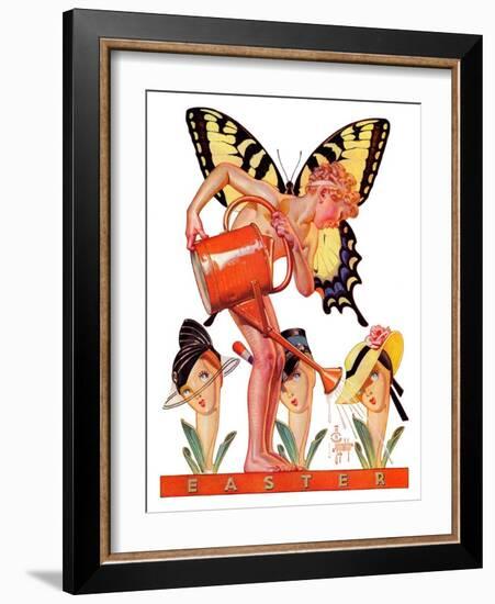 "Easter Fairy,"March 27, 1937-Joseph Christian Leyendecker-Framed Giclee Print