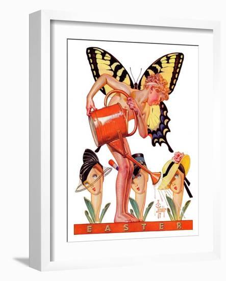 "Easter Fairy,"March 27, 1937-Joseph Christian Leyendecker-Framed Giclee Print