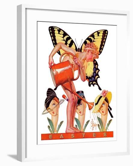 "Easter Fairy,"March 27, 1937-Joseph Christian Leyendecker-Framed Giclee Print