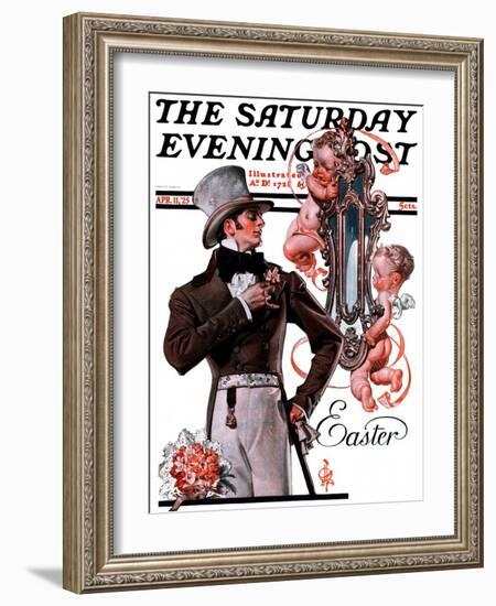 "Easter Finery," Saturday Evening Post Cover, April 11, 1925-Joseph Christian Leyendecker-Framed Giclee Print