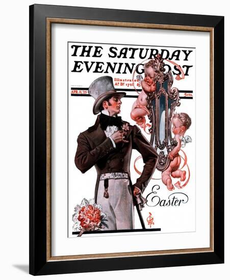 "Easter Finery," Saturday Evening Post Cover, April 11, 1925-Joseph Christian Leyendecker-Framed Giclee Print