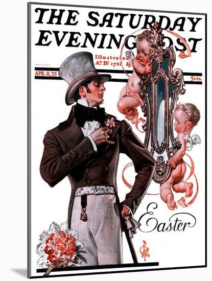 "Easter Finery," Saturday Evening Post Cover, April 11, 1925-Joseph Christian Leyendecker-Mounted Giclee Print