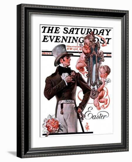 "Easter Finery," Saturday Evening Post Cover, April 11, 1925-Joseph Christian Leyendecker-Framed Giclee Print