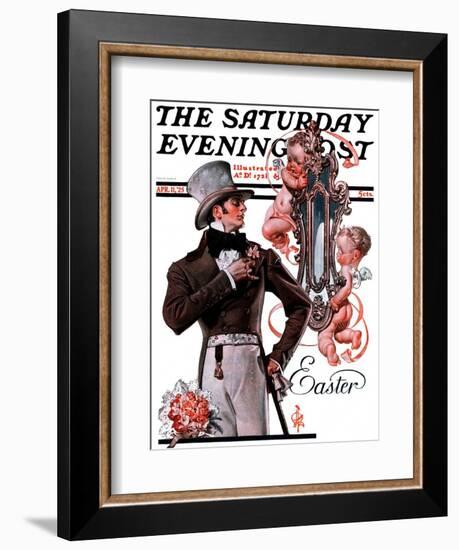 "Easter Finery," Saturday Evening Post Cover, April 11, 1925-Joseph Christian Leyendecker-Framed Giclee Print