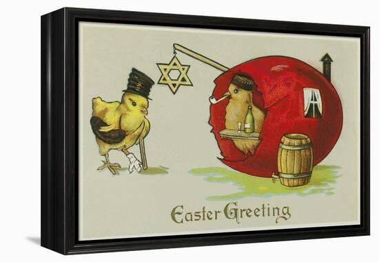 Easter Greeting Illustration-null-Framed Premier Image Canvas