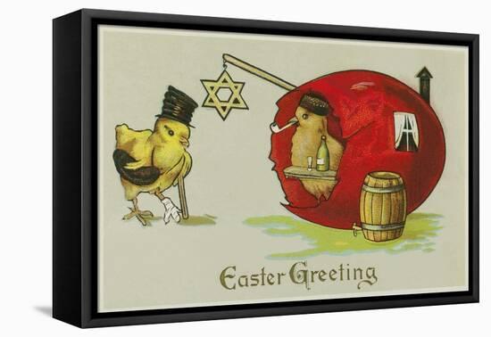 Easter Greeting Illustration-null-Framed Premier Image Canvas