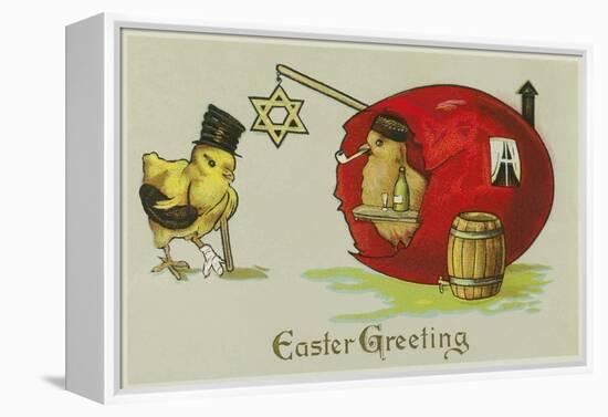 Easter Greeting Illustration-null-Framed Premier Image Canvas