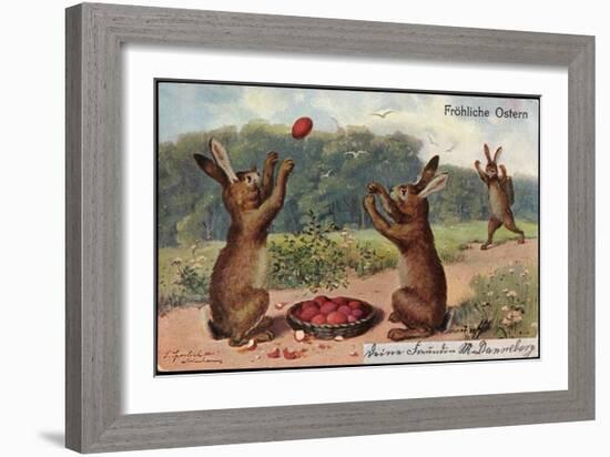 Easter Greetings Card, 1903-null-Framed Giclee Print