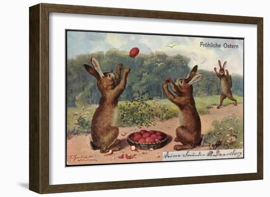Easter Greetings Card, 1903-null-Framed Giclee Print