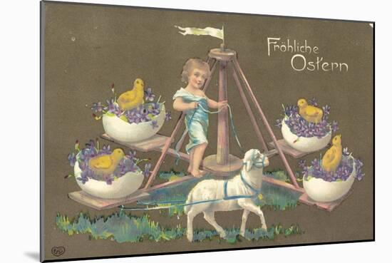 Easter Greetings Card-null-Mounted Giclee Print