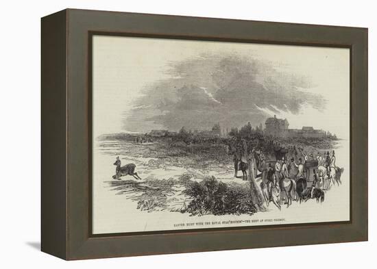 Easter Hunt with the Royal Stag Hounds, the Meet at Stoke Common-null-Framed Premier Image Canvas