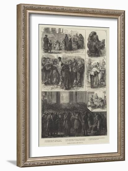 Easter in Russia-Johann Nepomuk Schonberg-Framed Giclee Print